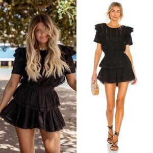 LoveShackFancy Natasha Dress Black